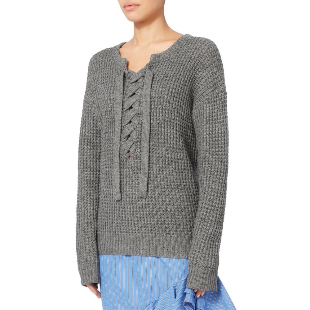 Designers Remix Charlotte Eskildsen Kimmy Front Lace-Up Sweater - Size XS